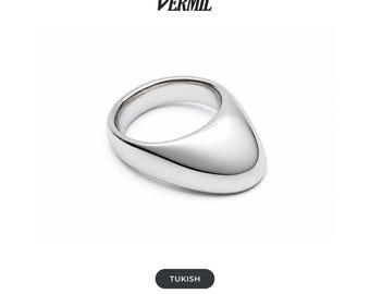 Archery Thumb Ring - Traditional Thumb Draw, Protective Gear - Turkish Silver Plus By Vermil
