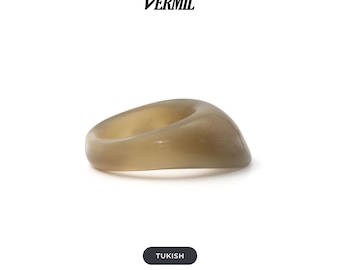 Archery Thumb Ring - Traditional Thumb Draw, Protective Gear - Turkish Cow Horn By Vermil