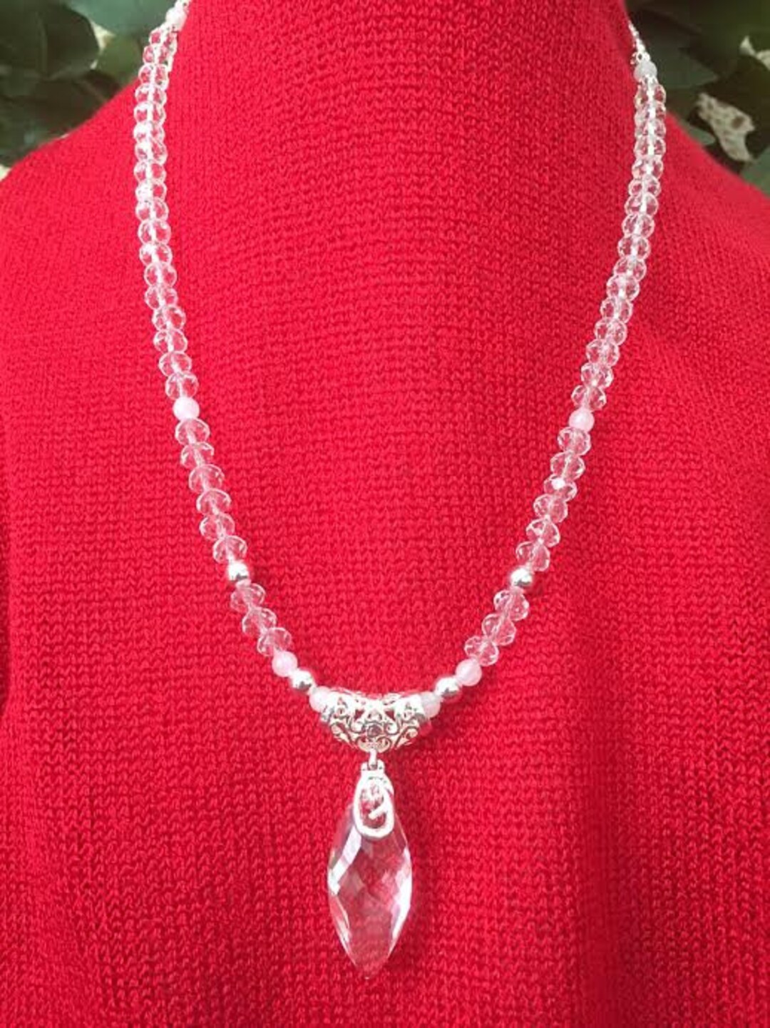 Genuine Swarovski Crystal and Sterling Silver Necklace and - Etsy