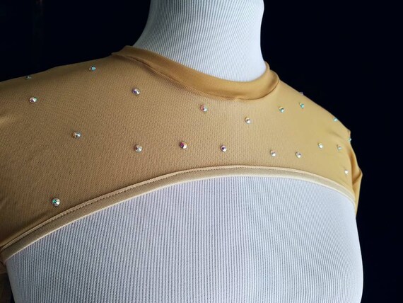 gold mesh top long sleeve