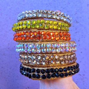Rhinestone Bangle Bracelet, Ballroom Dance Jewelry, Ballroom Bracelets, Stackable Bangles, Rhinestone Bracelets