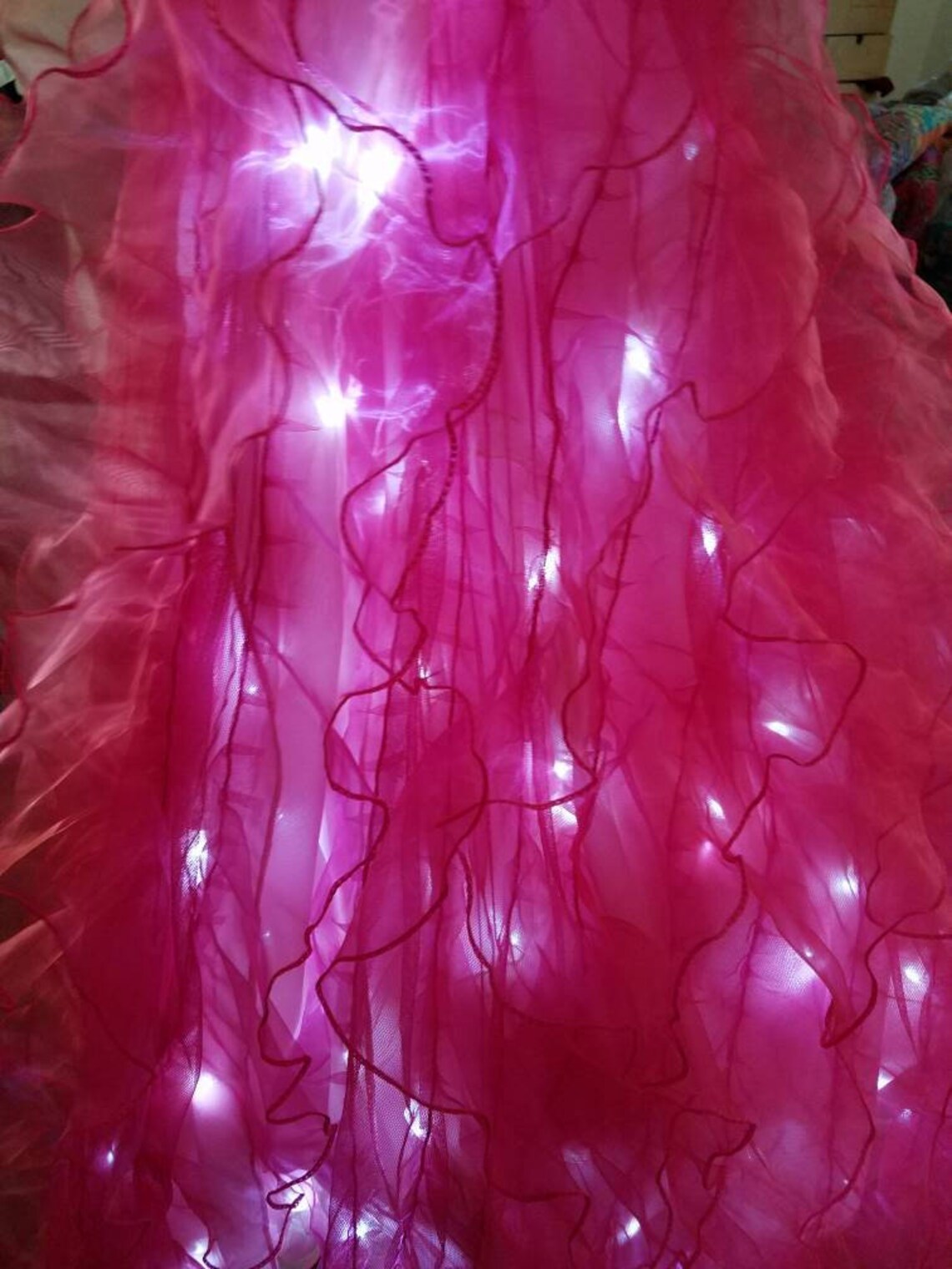 Light up Skirt, LED Belly Dance Costume, Ruffle Skirt for Women