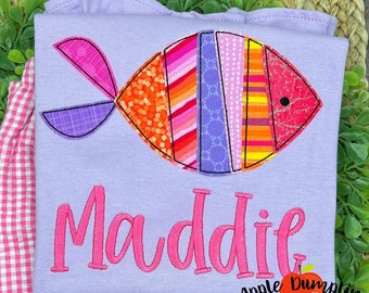 Boonsteek, Applique ontwerp, Oceaan, Dierendag, Zomer, Voorjaar, Vis, Strand, Meer, Vakantie, Vis, 4 x 4, 5 x 5, 6 x 6, 7 x 7, 8 x 8, 9 x 9