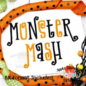 Monster Mash, Complete Alphabet, Embroidery Font, BX Included, 1 in, 1.5 in, 2 in, 2.5 in image 1
