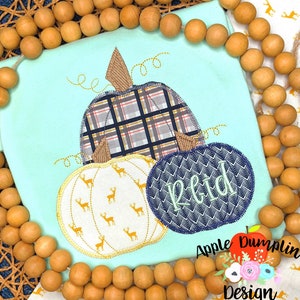 Kürbisse, Zickzack Applikation, Maschinenstickerei, Sofort Download, Thanksgiving, Herbst, 4x4, 5x5, 6x6, 7x7, 8x8, 9x9