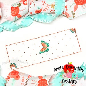 Banner, Bean Stitch, Applique Design, Machine Embroidery, Instant Download, Name Banner, Vintage Stitch, 5", 5.5", 6", 6.5", 7", 7.5 inch