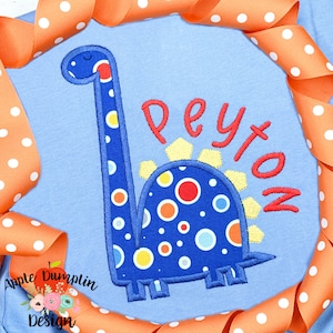Dinosaur, Satin Stitch Applique, Machine Embroidery, Instant Download, Brachiosaurus, Boy Applique, 5x5, 5x7, 8x8, 9x9