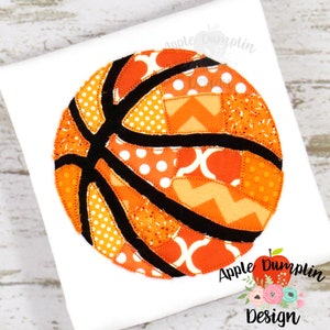 Basketball, Patchwork, Bean Stitch, Applique Design, Machine Embroidery Design, Sports, NBA,  Embroidery, 4x4, 5x5, 6x6, 7x7 #EM119