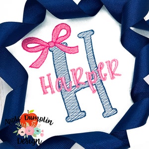 Mini Bow, Machine Embroidery, Instant Download, Monogram Accent, Name Add On, 1 inch, 1.5 inch, 2 inch, 2.5 inch, 3 inch