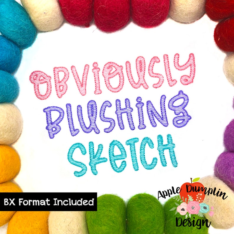 Obviously Blushing Complete Alphabet SKETCH Embroidery Etsy