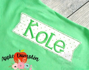 Banner, Bean Stitch, Applique Design, Machine Embroidery, Instant Download, Name Banner, Vintage Stitch, 5&quot;, 5.5&quot;, 6&quot;, 6.5&quot;, 7&quot;, 7.5 inch