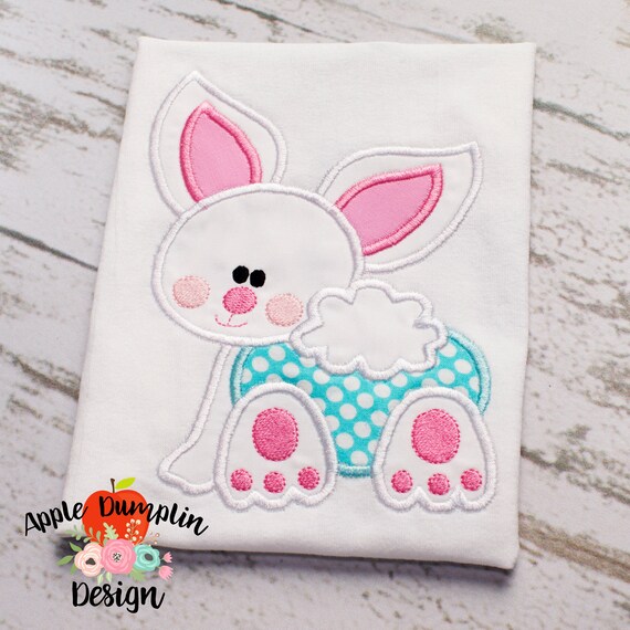 Easter Baby Bunny Applique Machine Embroidery Design Good | Etsy