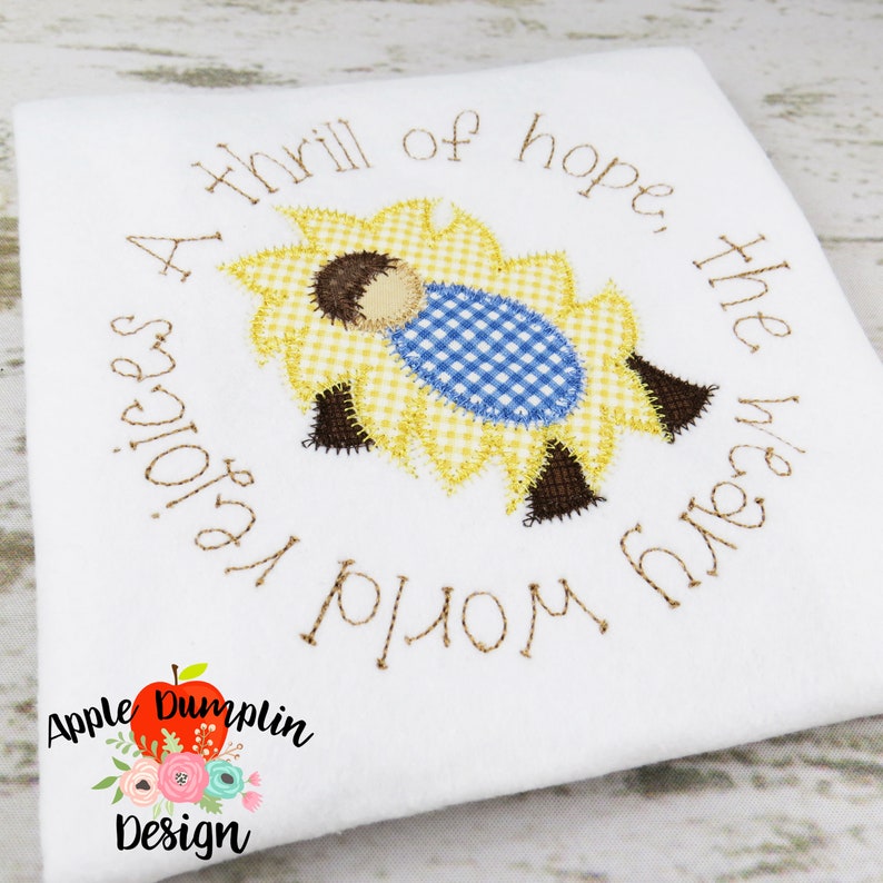 Baby Jesus 6x6 8x8 Zigzag Stitch,Applique Design Instant Download Machine Embroidery 5x5 A Thrill of Hope