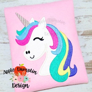 Unicorn, Applique Design, Machine Embroidery, Unicorn Birthday, Girl Applique, Sparkle, Magic, Horse Embroidery, 3x3, 4x4, 5x7, 6x10