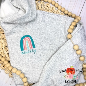 Mini Rainbow, Machine Embroidery, Instant Download, Monogram Accent, Name Add On, 1.5 inch, 2 inch, 2.5 inch, 3 inch, 3.5 inch, 4 inch