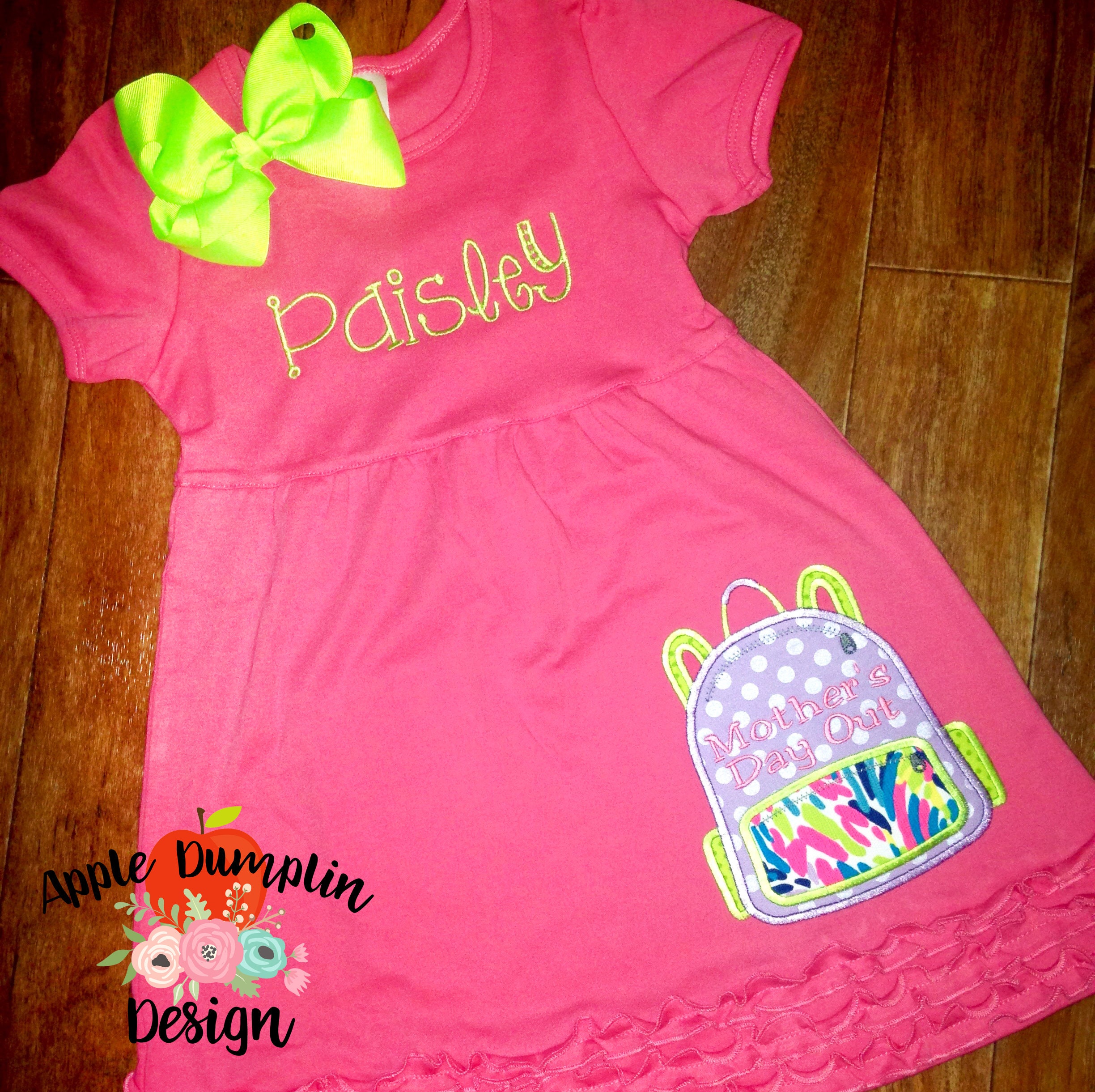 Backpack Applique Machine Embroidery Design Back to School Etsy