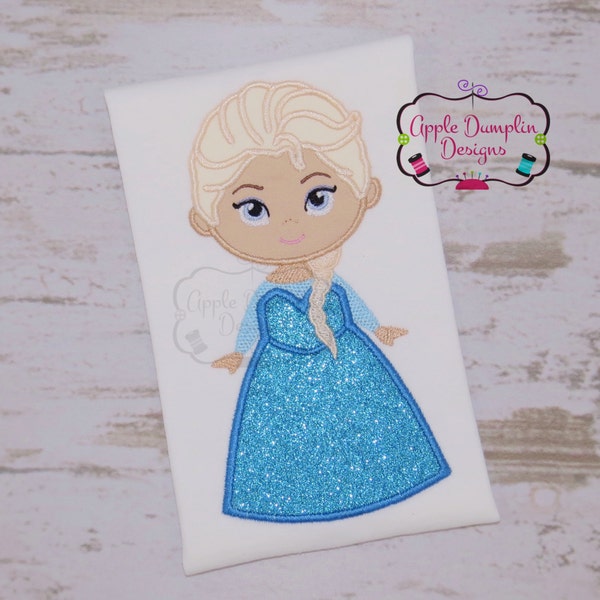 Frozen Elsa Applique Design, Machine Embroidery Design, Anna and Elsa, Frozen Embroidery, Frozen Birthday, Disney, Princess, 5x7, 6x10