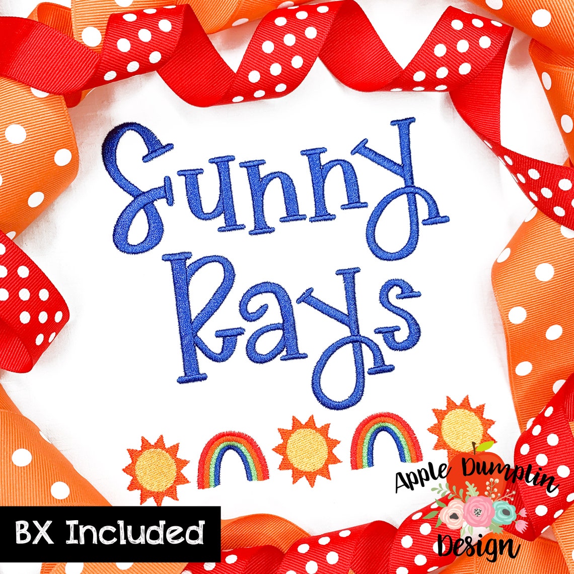 Sunny Rays Logo Sunny Rays, PLUS 2 Mini Embroidery, Complete Alphabet, Embroidery Font ...