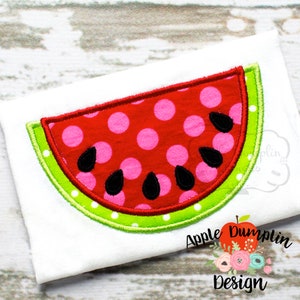 Watermelon Applique Machine Embroidery Design, Summer, Spring, Girl, Boy, Fruit, Monogram, 4x4, 5x7, 6x10, 9x9