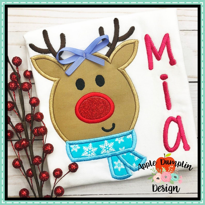 Reindeer face applique design machine embroidery instant  etsy Reindeer face applique design machine embroidery instant  etsy
