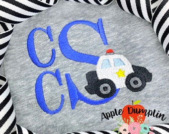 Police Car, Mini, Machine Embroidery, Instant Download, Sheriff, Emergency Vehicle,  1.5 inch, 2 inch, 2.5 inch, 3 inch