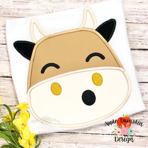 Bull, Cow, Applique Design, Instant Download, 4x4, 5x5, 6x6, 7x7, 8x8
