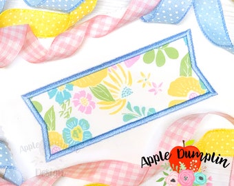 Banner, Satin Stitch, Applique Design, Machine Embroidery, Instant Download, Name Banner, Name Tag, 5&quot;, 5.5&quot;, 6&quot;, 6.5&quot;, 7&quot;, 7.5 inch