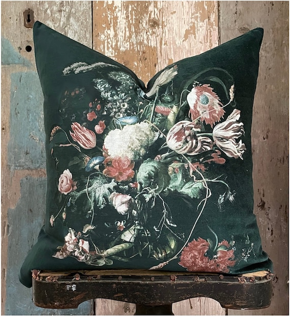 Floral velvet pillow discount