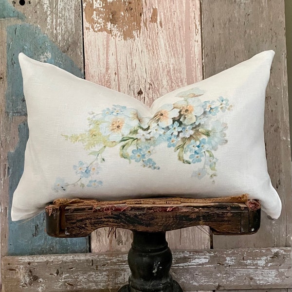 Floral Lumbar Pillow Etsy