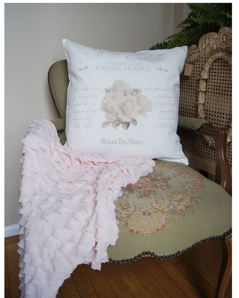 Soft Ruffled Throw. Ruffled Blanket. Blush Pink Throw. Etsy
