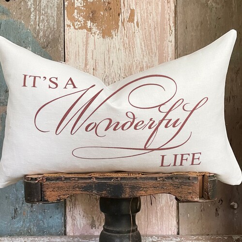 It's A Wonderful Life Lumbar Christmas Pillow Cover Etsy