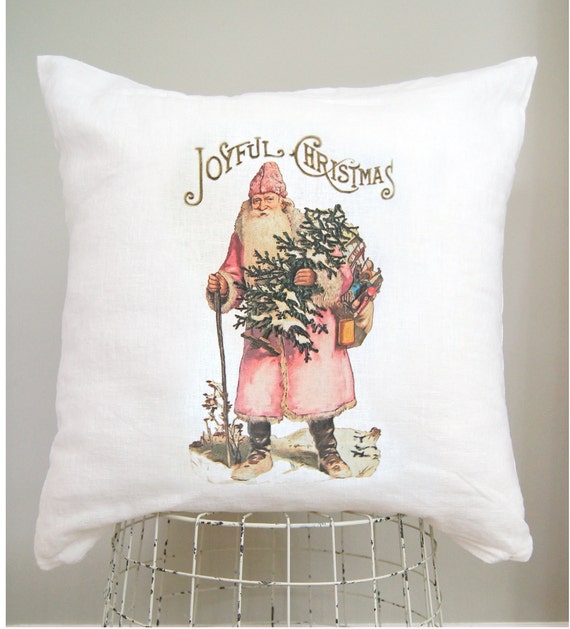 Pink santa pillow shop