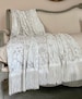 Cream Velvet Fringe Throw, Cottage Chic Blanket, Elegant Off White Bed Scarf, Photography Prop, Shabby French Country Decor, Romantic Throw. 