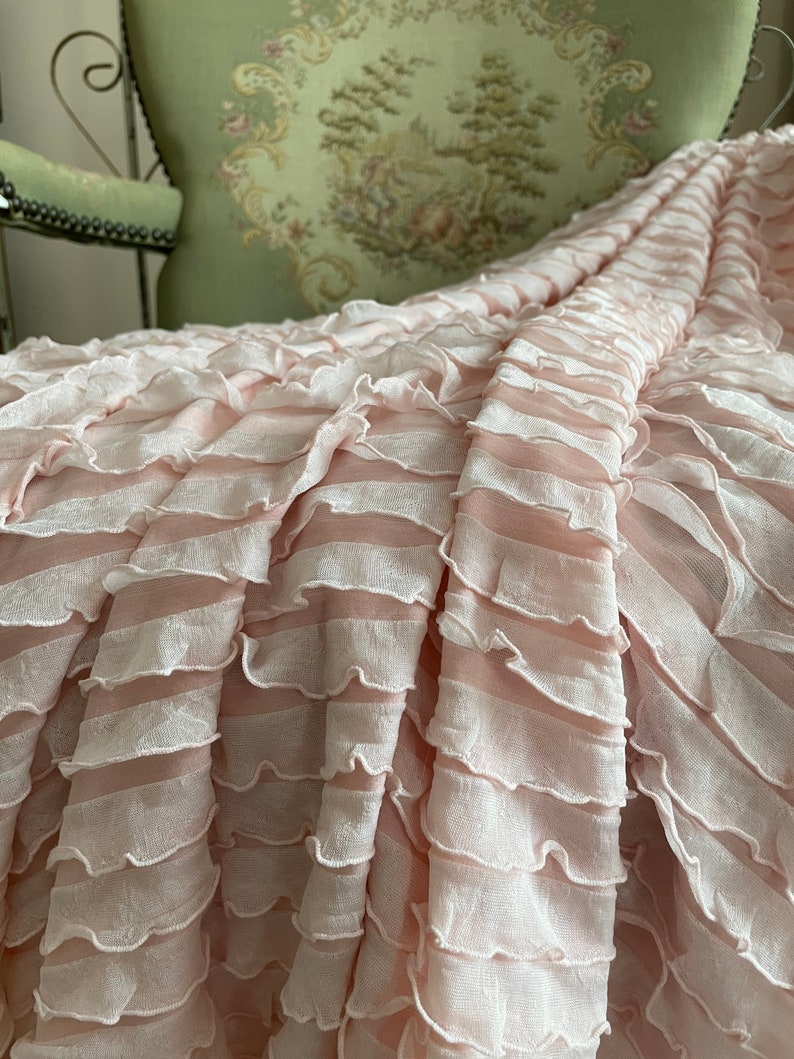 Pink Ruffle Throw. Ruffled Blanket. Romantic Photography Prop. Etsy
