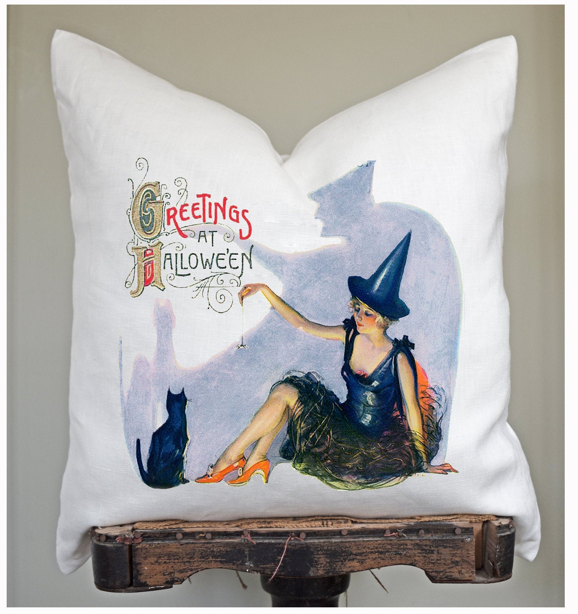 October 31 Halloween Pillow, Modern Farmhouse Autumn Decor