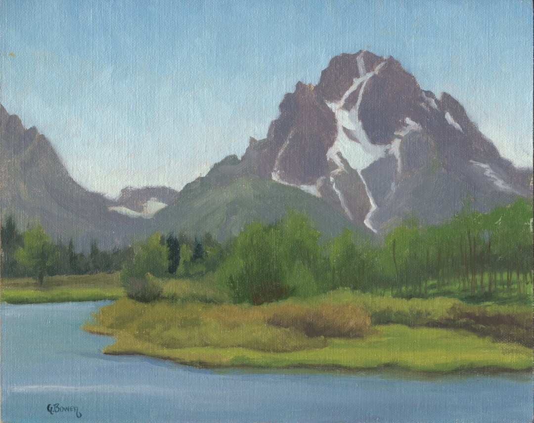 Original Oil Painting Oxbow Bend Afternoon Etsy