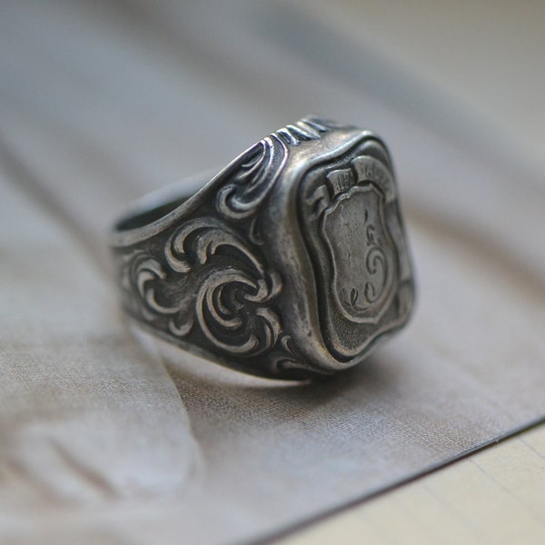 Anello Uomo Chevalier Scudo Sigillo Anulare O Mignolo - Foto 5