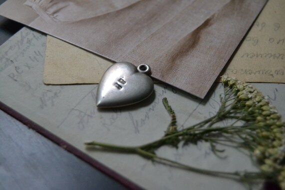 Early Soviet era antique heart-shaped silver char… - image 3