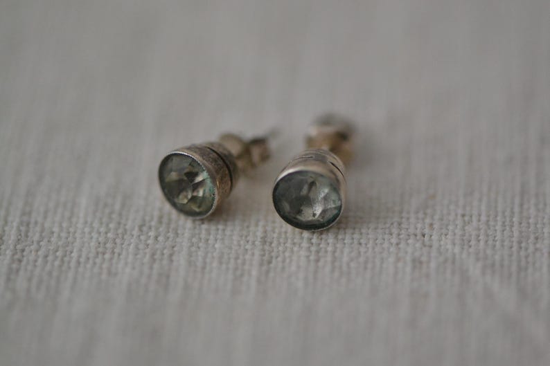 Russische Vintage Silber Ohrstecker, antik ukrainisch gestempelte Silber Ohrstecker, Hahnenfuß Ohrstecker Bild 9