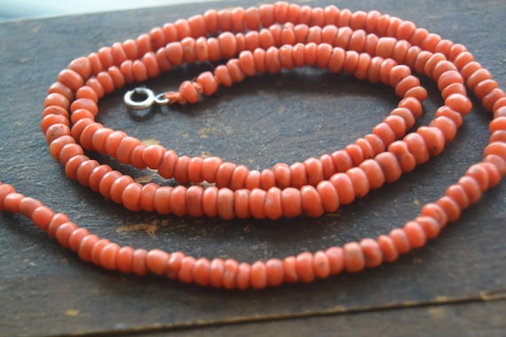 Red Coral Necklace Natural Coral Jewelry Big Coral Beaded Necklace Ukrainian Vintage Jewelry Red Coral Beads Antique Coral Necklace