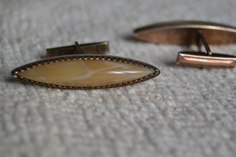 Soviet vintage sterling silver cufflinks Boutons de manchette Russian Natural agate cufflinks Sterling cufflinks,Russian silver jewelry