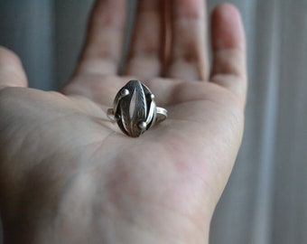 Vintage sterling ring Silver rhinestones ring Ukrainian silver ring Soviet vintage sterling silver ring Vintage sterling silver jewelry