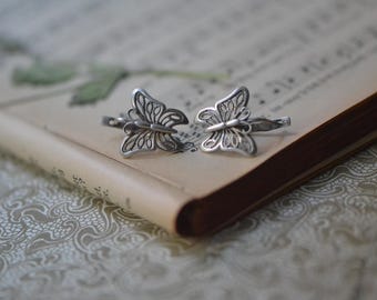 Butterfly earrings, Vintage hallmarked silver earrings, Vintage silver earrings, Ukrainian vintage silver jewelry