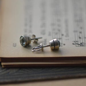 Russische Vintage Silber Ohrstecker, antik ukrainisch gestempelte Silber Ohrstecker, Hahnenfuß Ohrstecker Bild 6