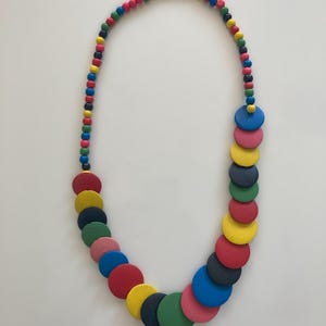 Color Dance - Collier de perles en bois fait main
