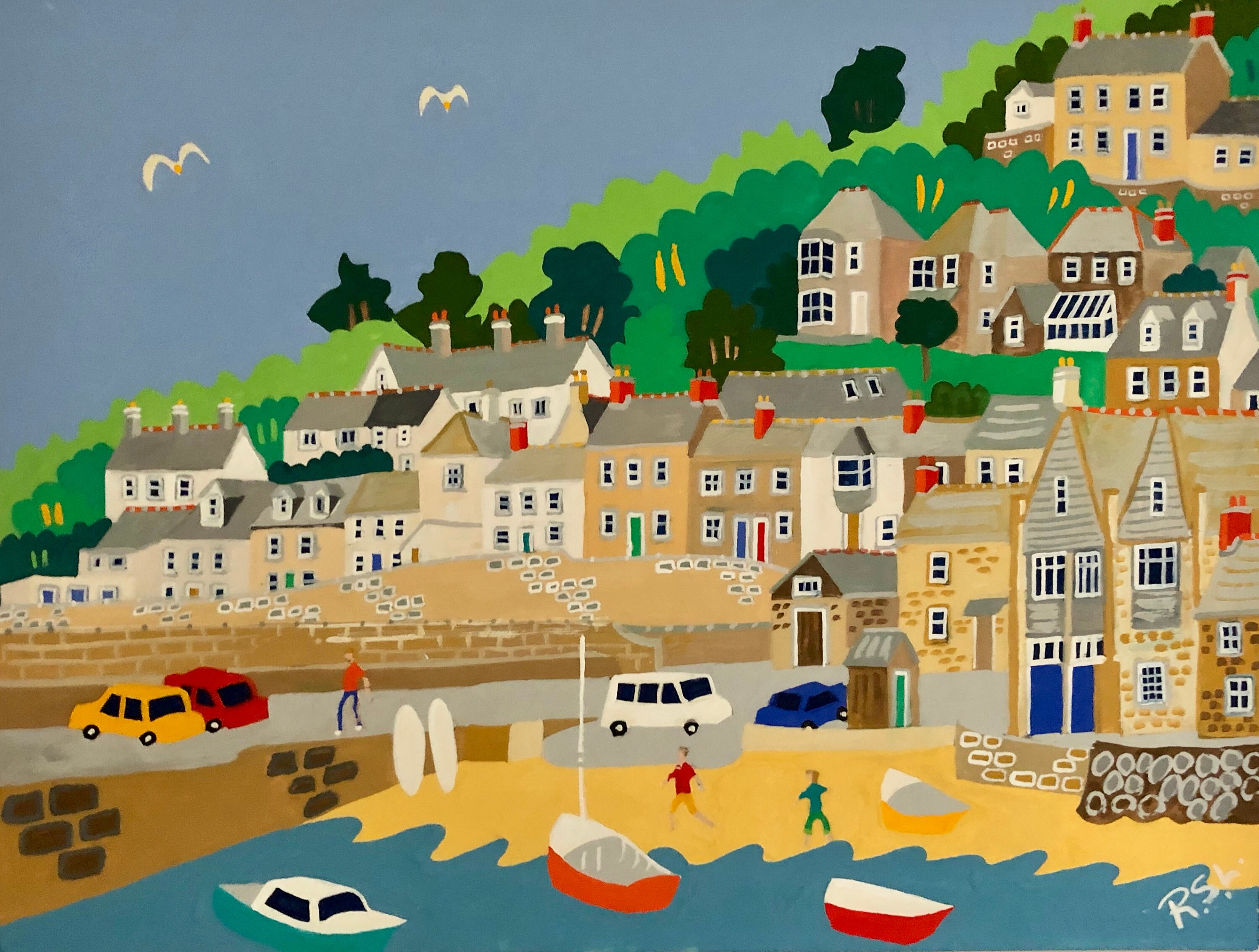 Mousehole Cornwall Framed Art Print Richard Lodey Etsy UK