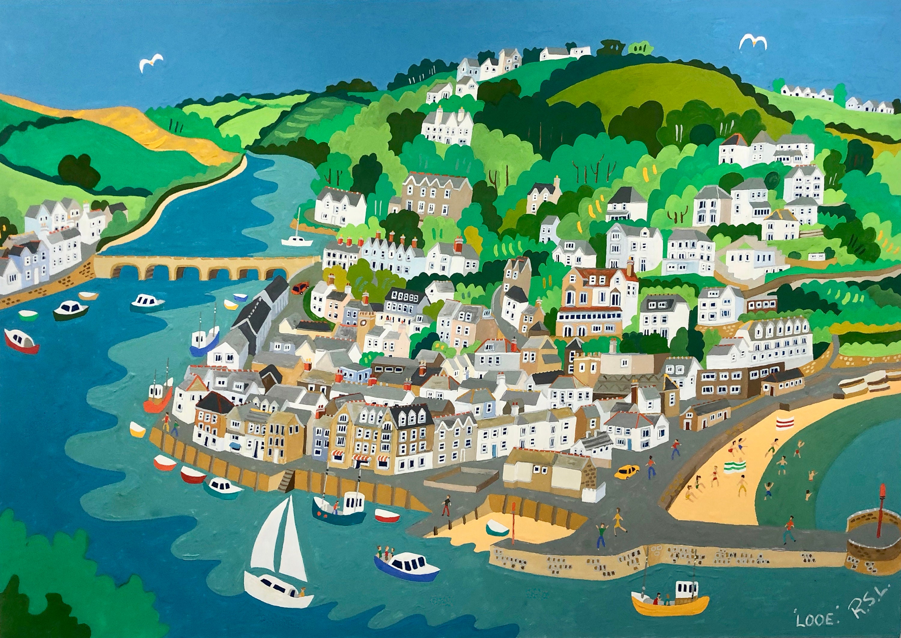 Looe, Cornwall, Framed Art Print by Richard Lodey, Association of