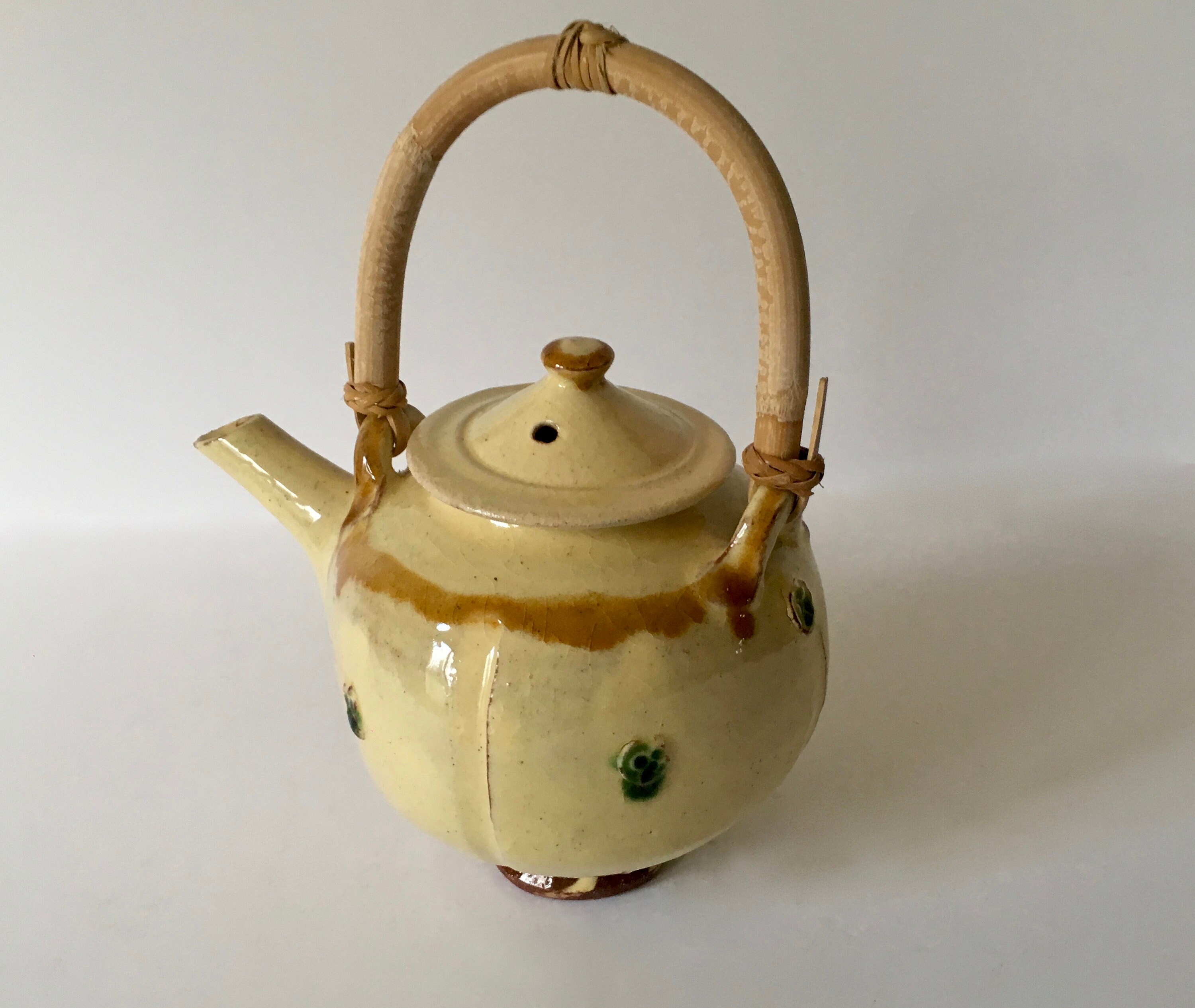 Russell Gibbs, Studio Pottery Teapot, Hand Made, Cornish Art, Honey
