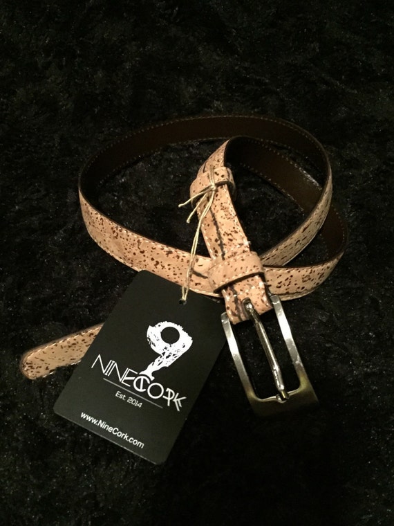 Cork Light Brown Belt Womens Corkor Vegan Cork Women display picture 3