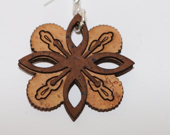 CORK FLOWER EARRINGS